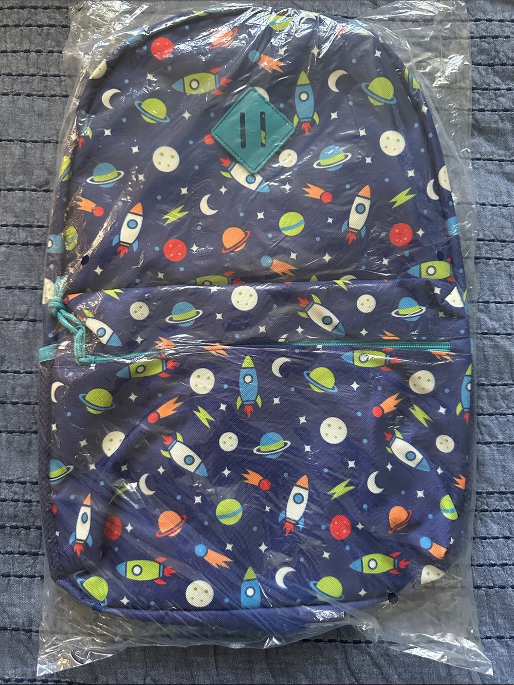 NWT Space Rocket Print Backpack - Navy
